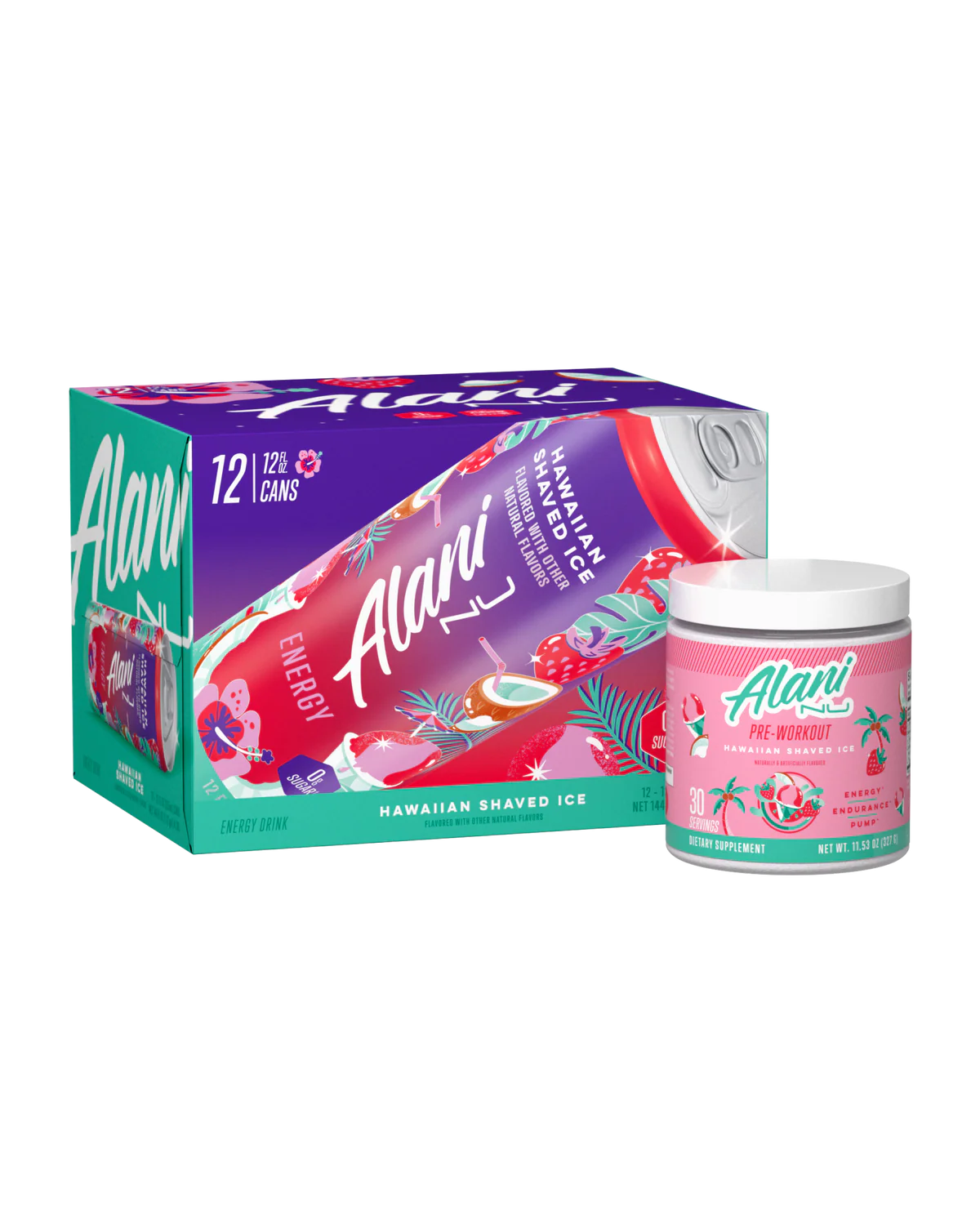 Energy Drink & Pre-Workout - Hawaiian Shaved Ice - Alani Nu
